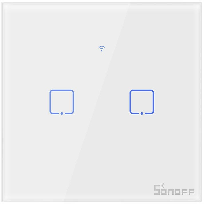 intrerupator smart cu touch wifi + rf 433 sonoff t1 eu tx, 2 canale - imagine 5